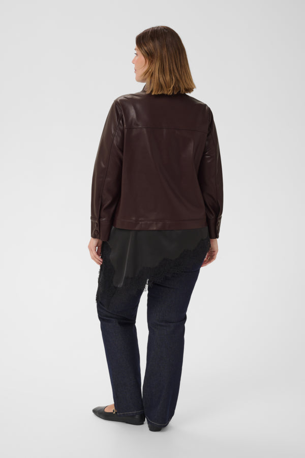 KAFFE CURVE Faux Leather Jacket