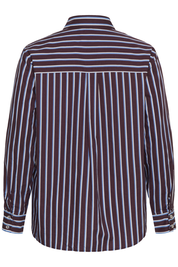KAFFE CURVE Striped Blouse