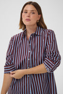 KAFFE CURVE Striped Blouse