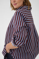 KAFFE CURVE Striped Blouse