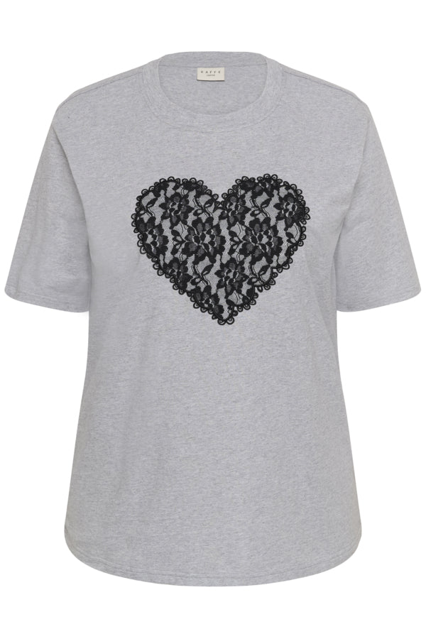 KAFFE CURVE Heart T-Shirt