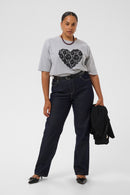 KAFFE CURVE Heart T-Shirt