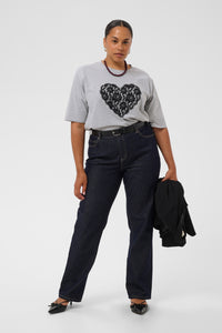 KAFFE CURVE Heart T-Shirt
