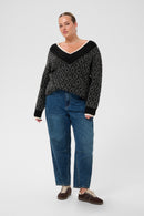 KAFFE CURVE Diamond Pattern Sweater