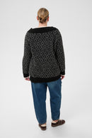 KAFFE CURVE Diamond Pattern Sweater