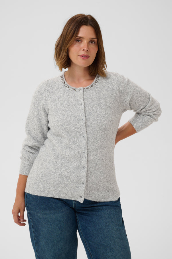KAFFE CURVE Round Neck Cardigan