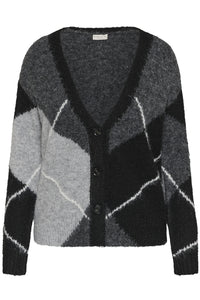 KAFFE CURVE Argyle Cardigan