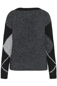 KAFFE CURVE Argyle Cardigan