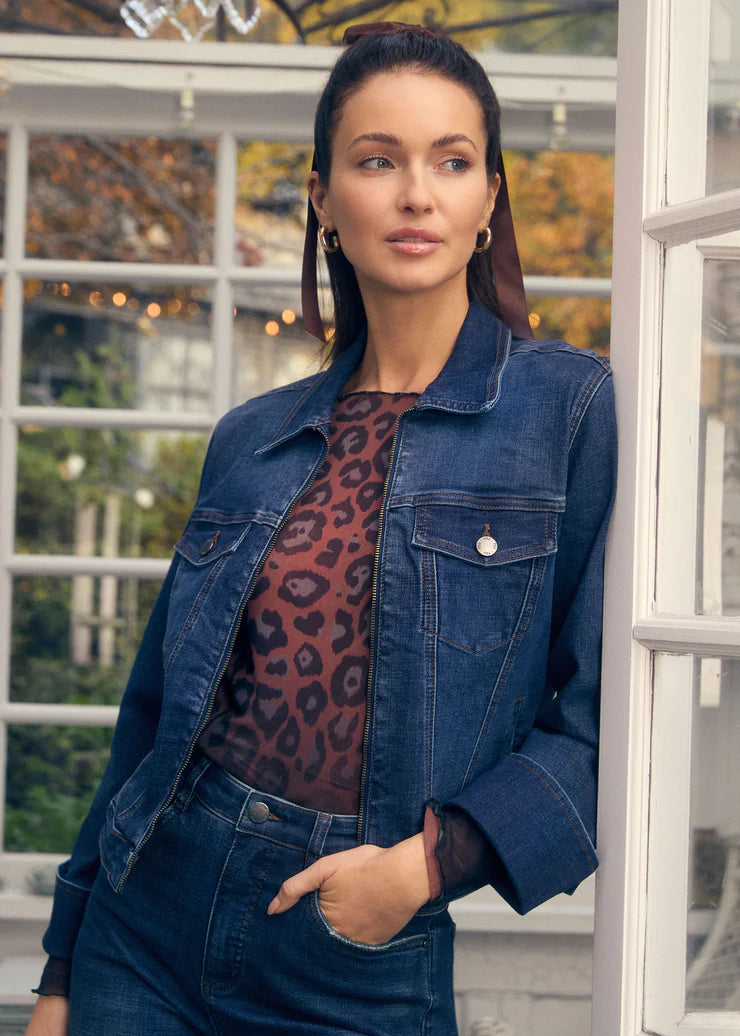 FDJ Zip Front Denim Jacket