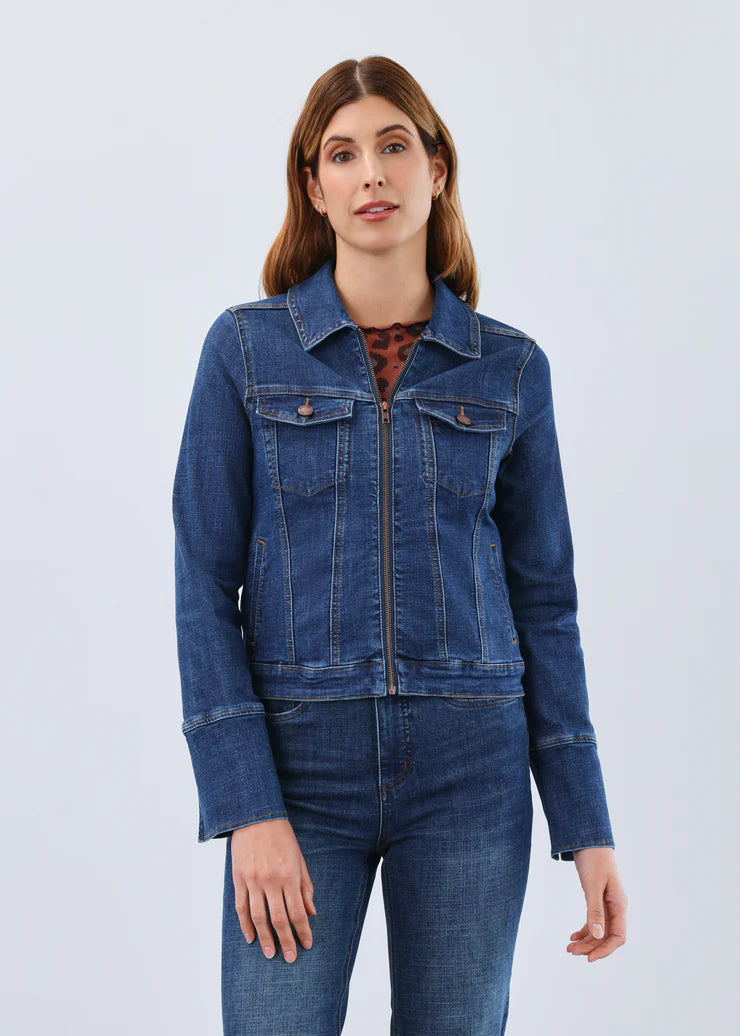 FDJ Zip Front Denim Jacket