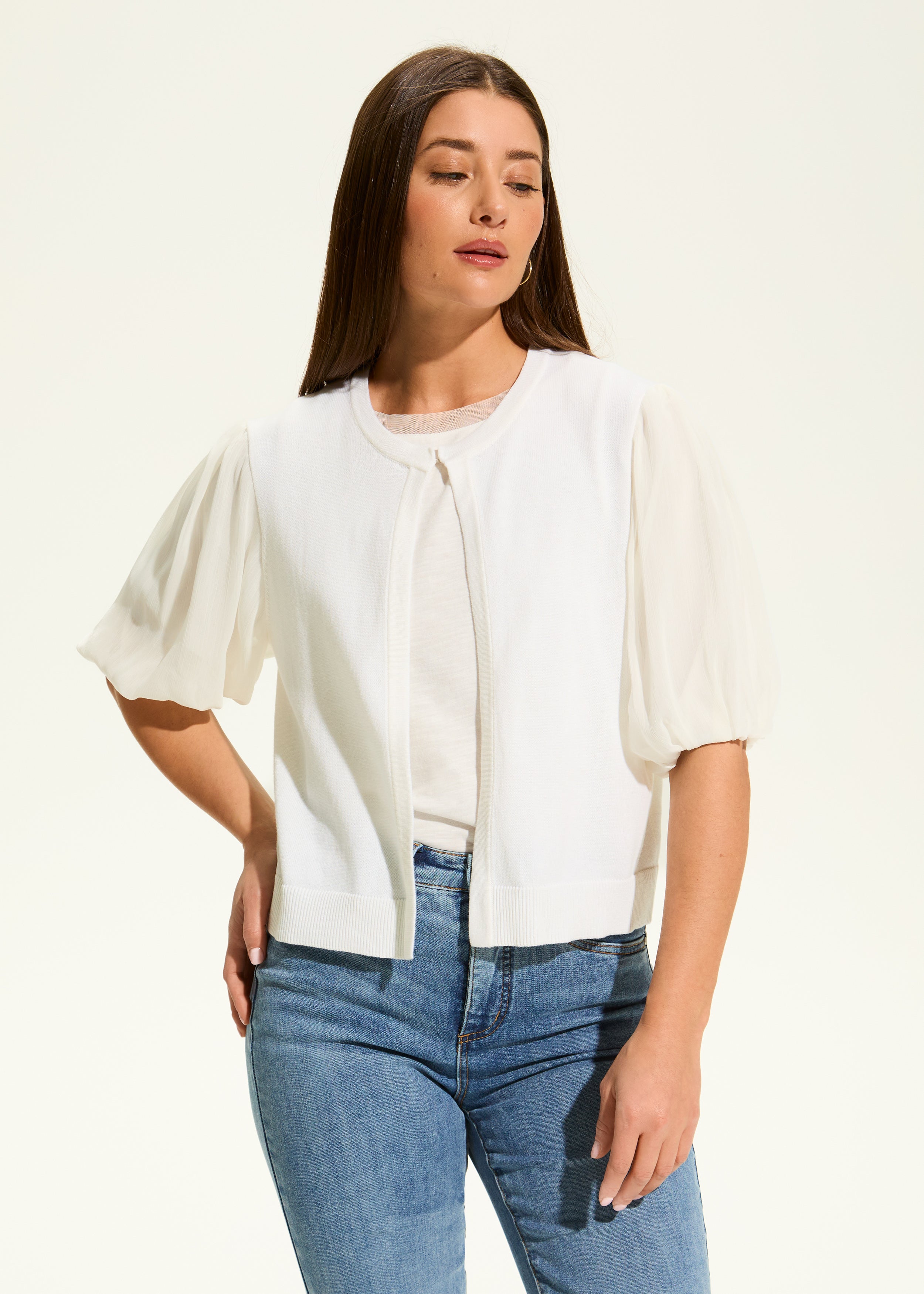 FDJ Elbow Sleeve Cardigan