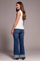 TRIBAL Textured Sleeveless Mock Neck