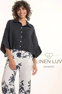 LINEN LUV Batwing Blouse