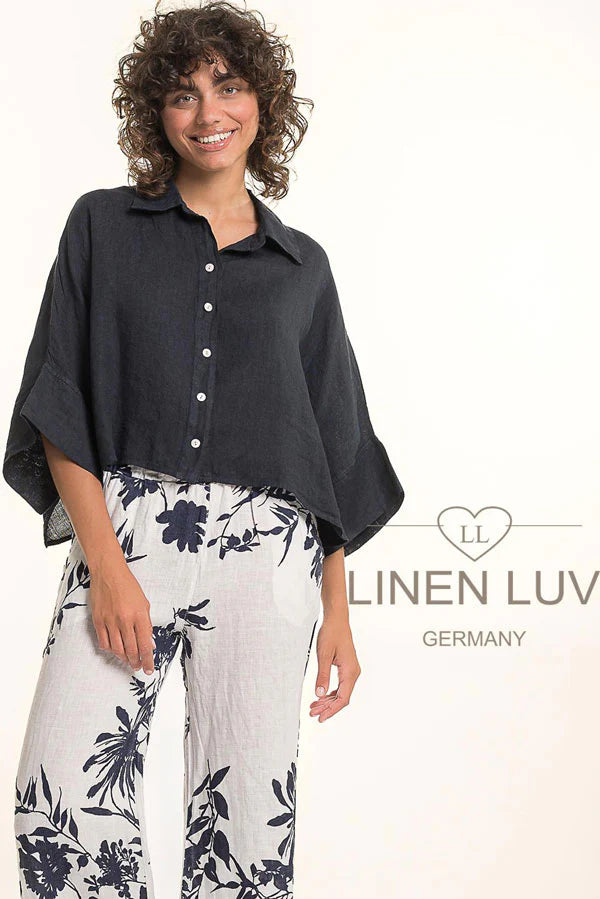 LINEN LUV Batwing Blouse