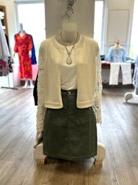 FRANSA Cardigan w/ Croquet Sleeve