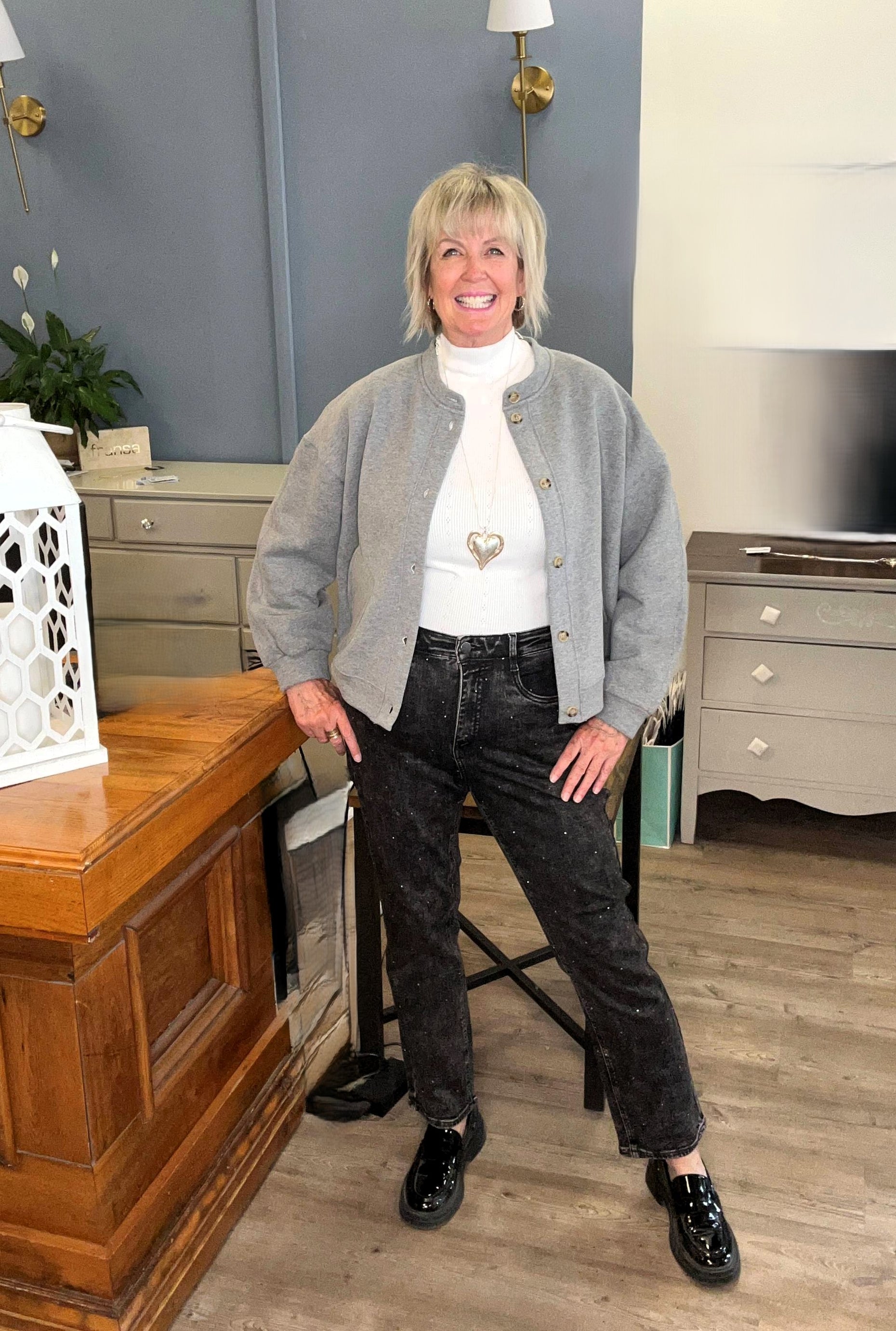 JcSOPHIE Relaxed Bomber Jacket