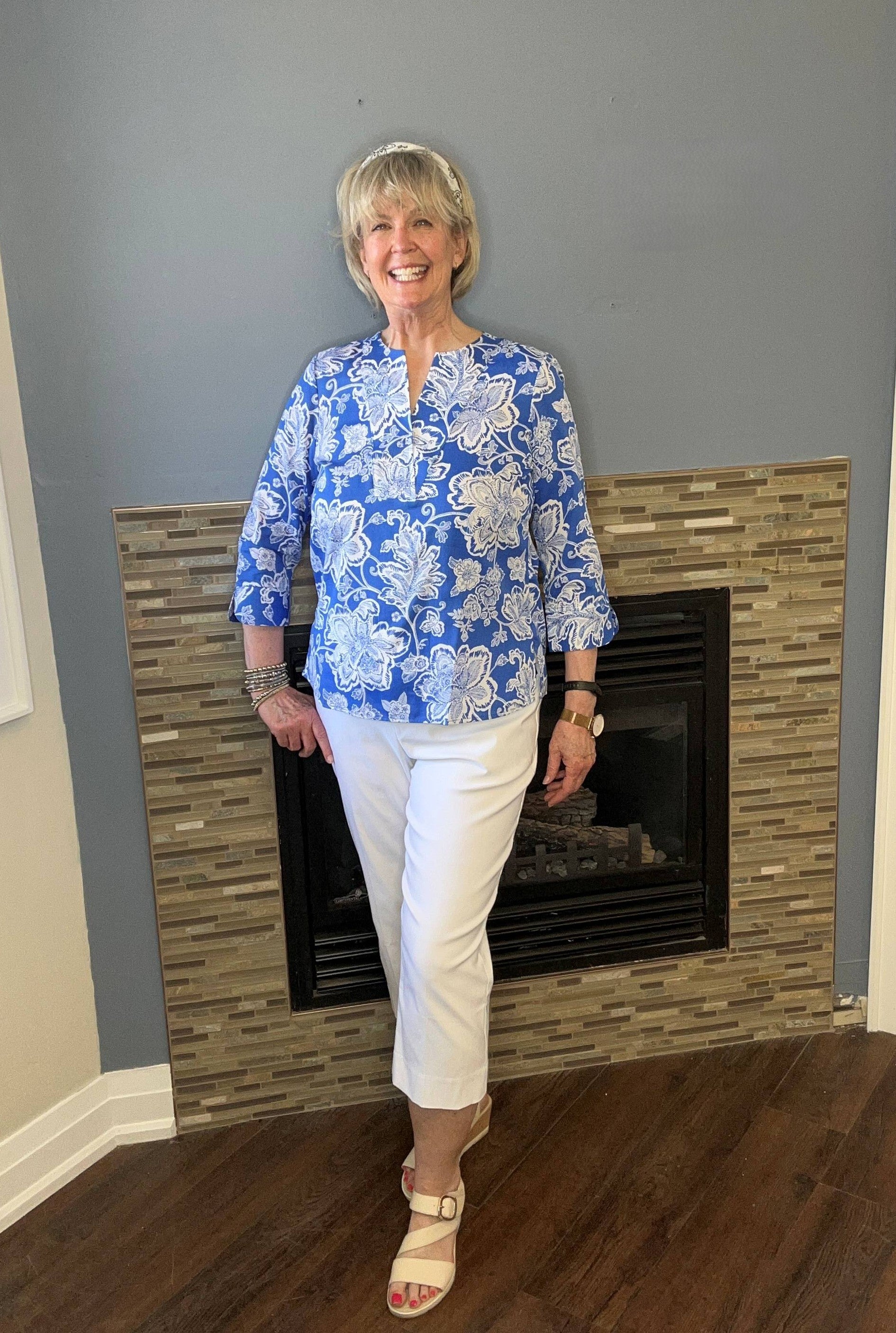 FOXCROFT Pullover Blouse