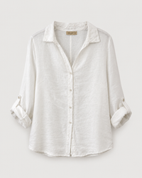 LINEN LUV White Linen Blouse