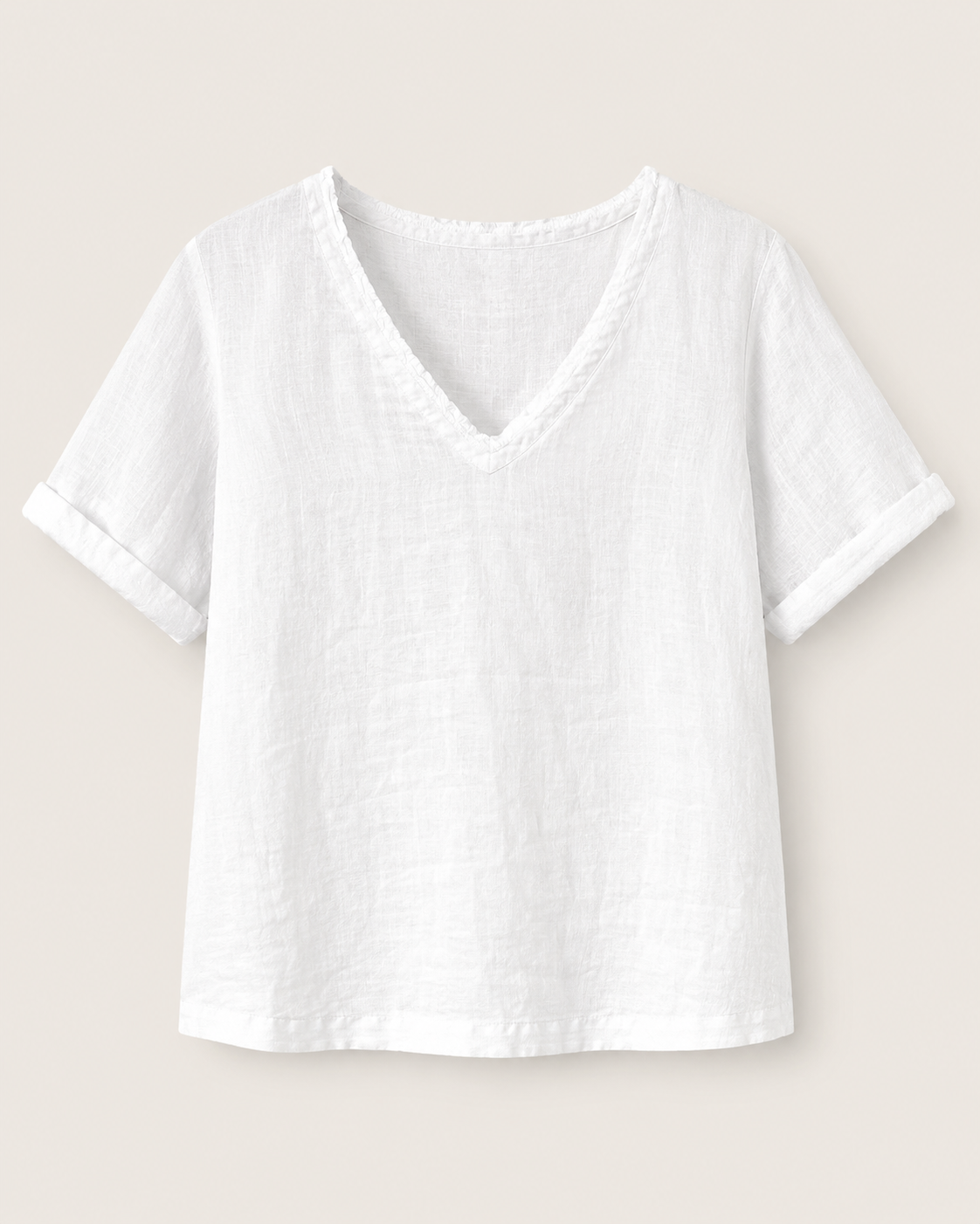 FOIL V Benefits Linen Top