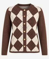 PISTACHE Argyle Cardigan