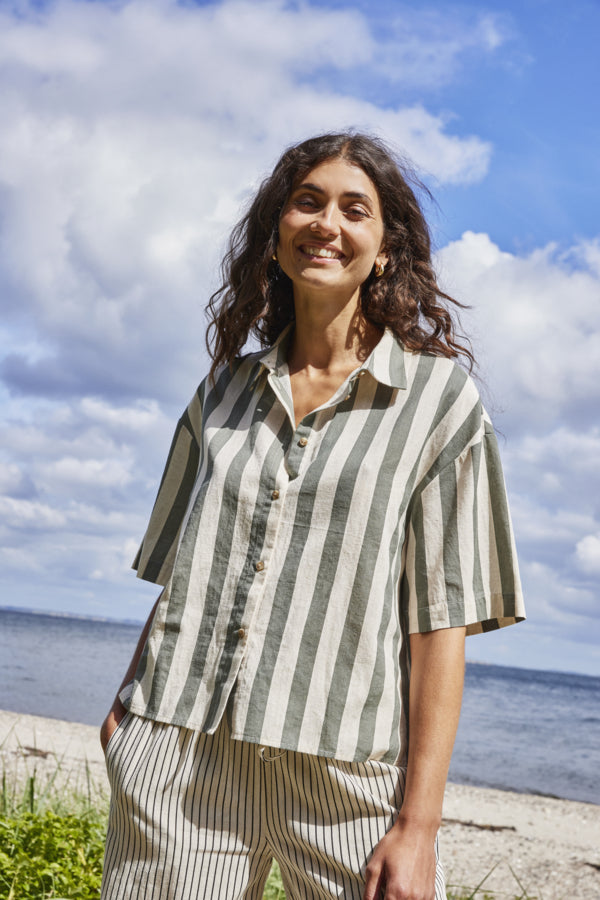 FRANSA Striped Blouse