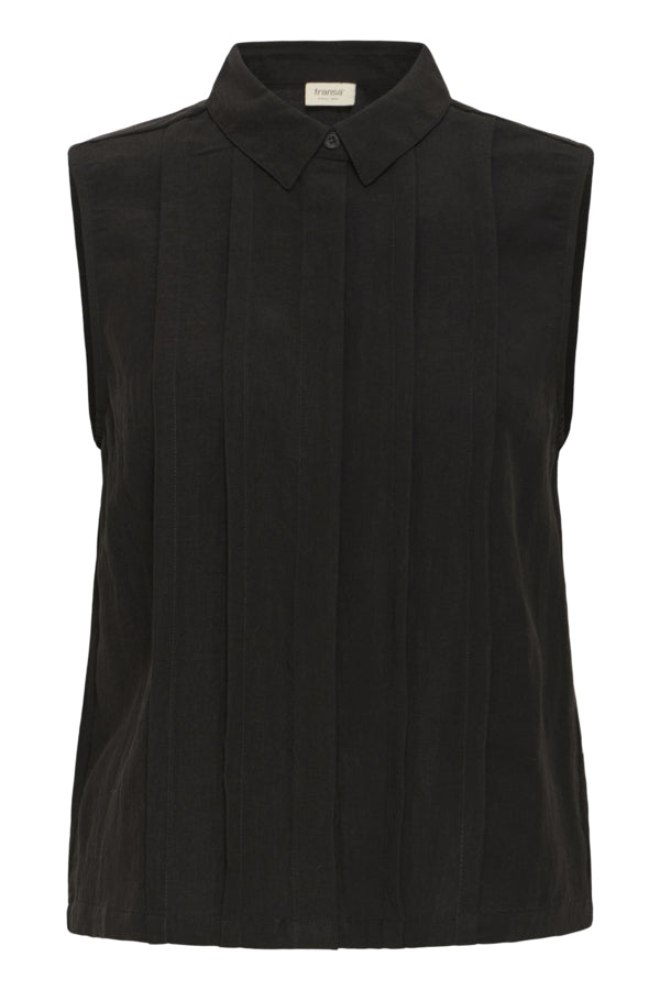 FRANSA Pleated Front Blouse