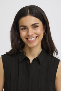 FRANSA Pleated Front Blouse