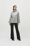 JOSEPH RIBKOFF Knit Boxy Top with Sequins