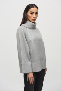 JOSEPH RIBKOFF Knit Boxy Top with Sequins