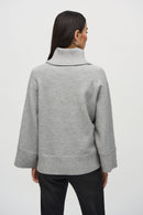 JOSEPH RIBKOFF Knit Boxy Top with Sequins