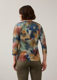 FDJ 3/4 Sleeve Printed Top