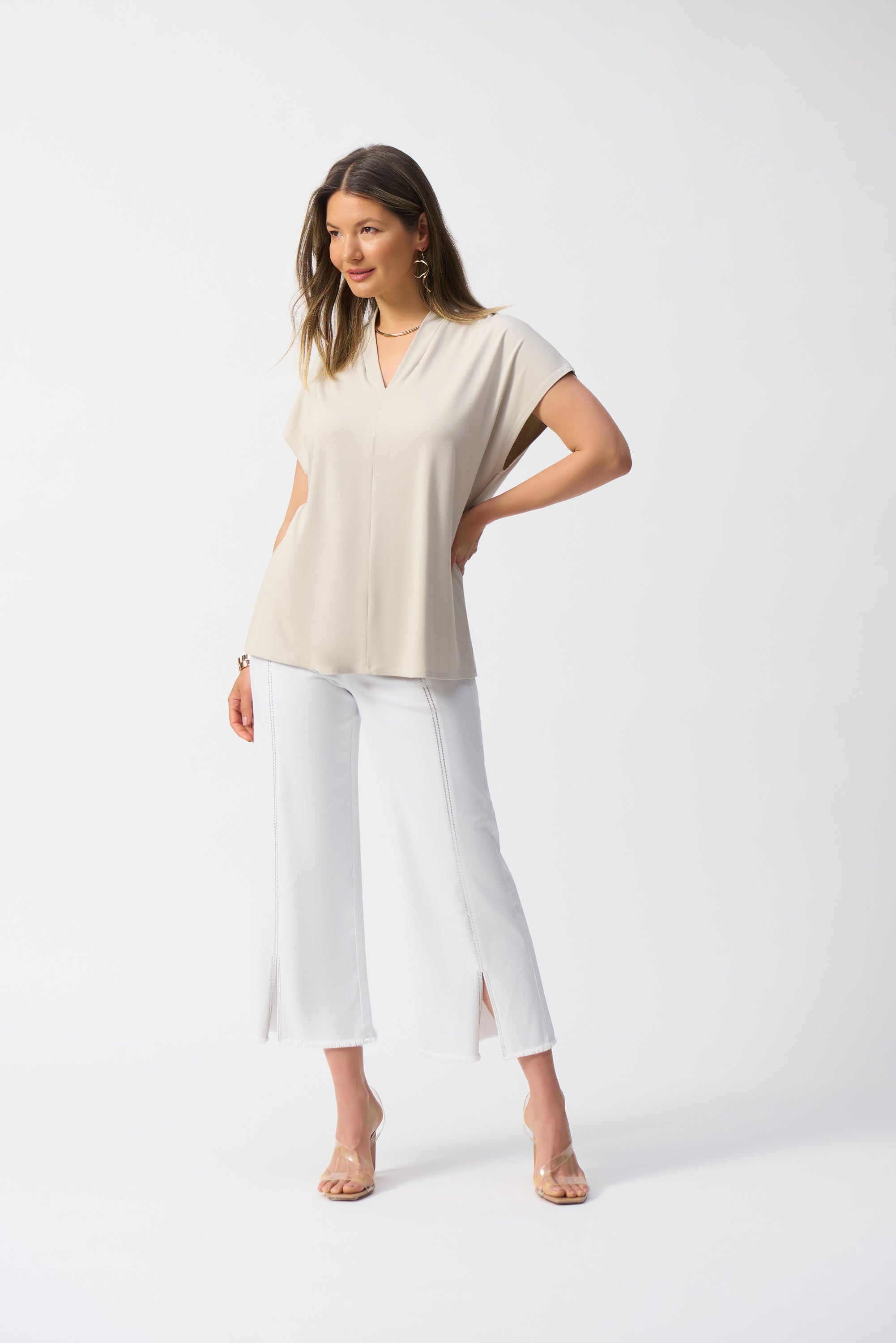 JOSEPH RIBKOFF Jersey Short Sleeve Top
