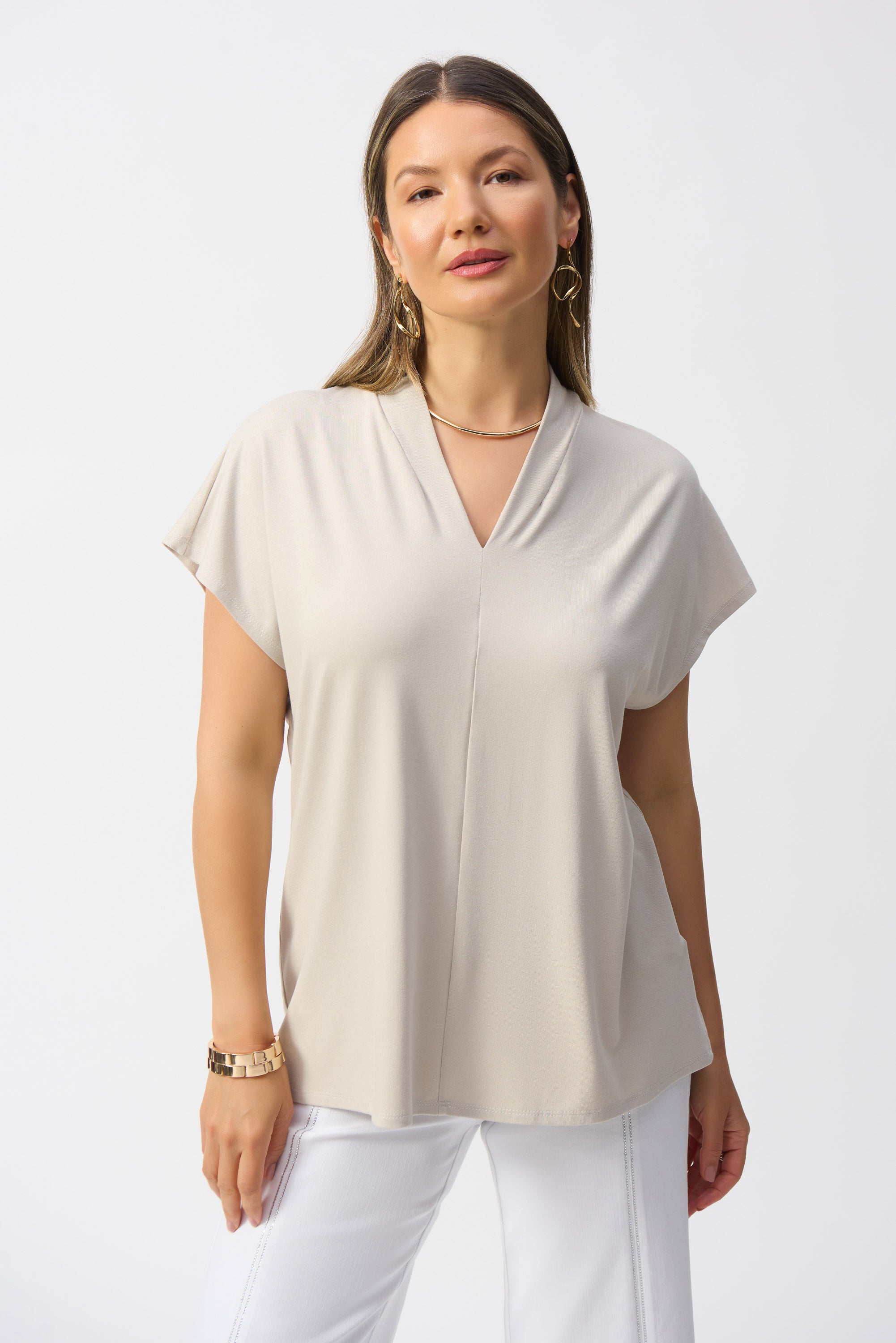 JOSEPH RIBKOFF Jersey Short Sleeve Top
