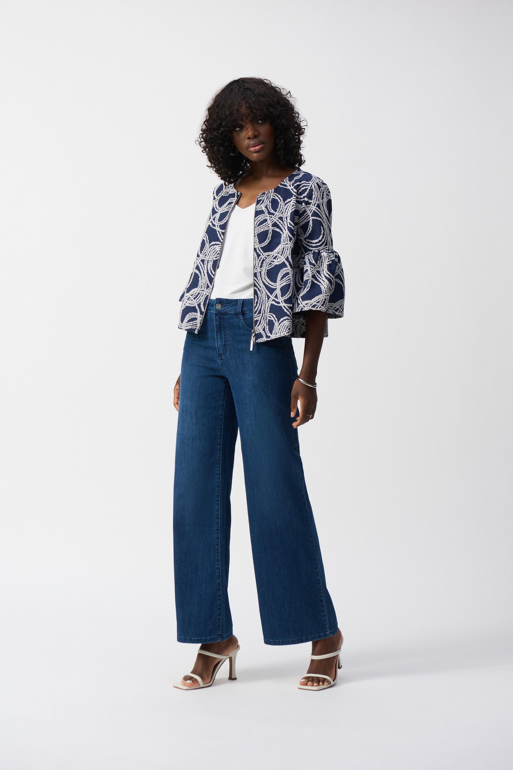 JOSEPH RIBKOFF Wide Leg Denim