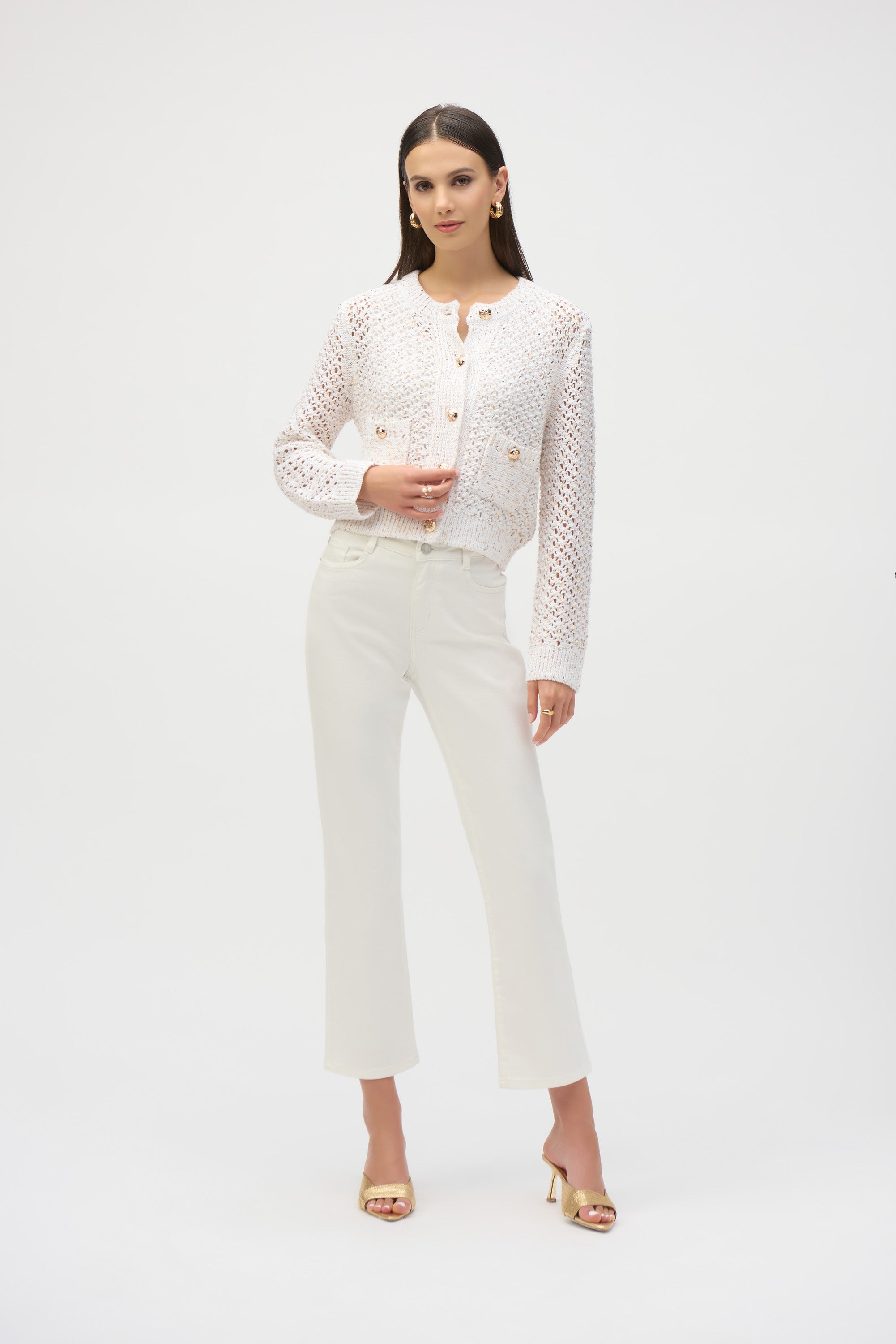 JOSEPH RIBKOFF Open Weave Cardigan