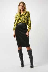 JOSEPH RIBKOFF Animal Print Blouse