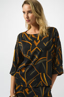 JOSEPH RIBKOFF Geometric Pattern Top