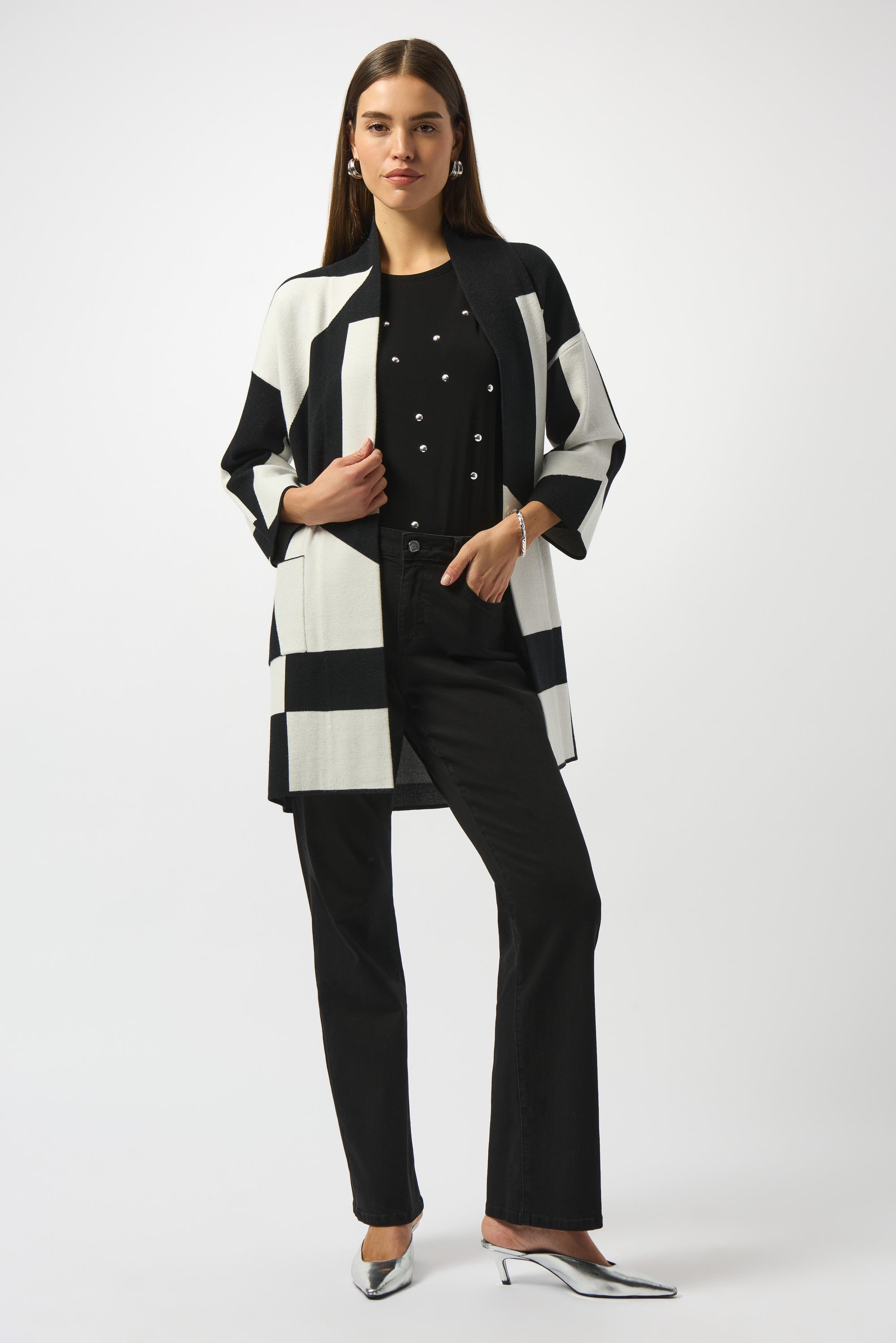 JOSEPH RIBKOFF Colour Block Cardigan