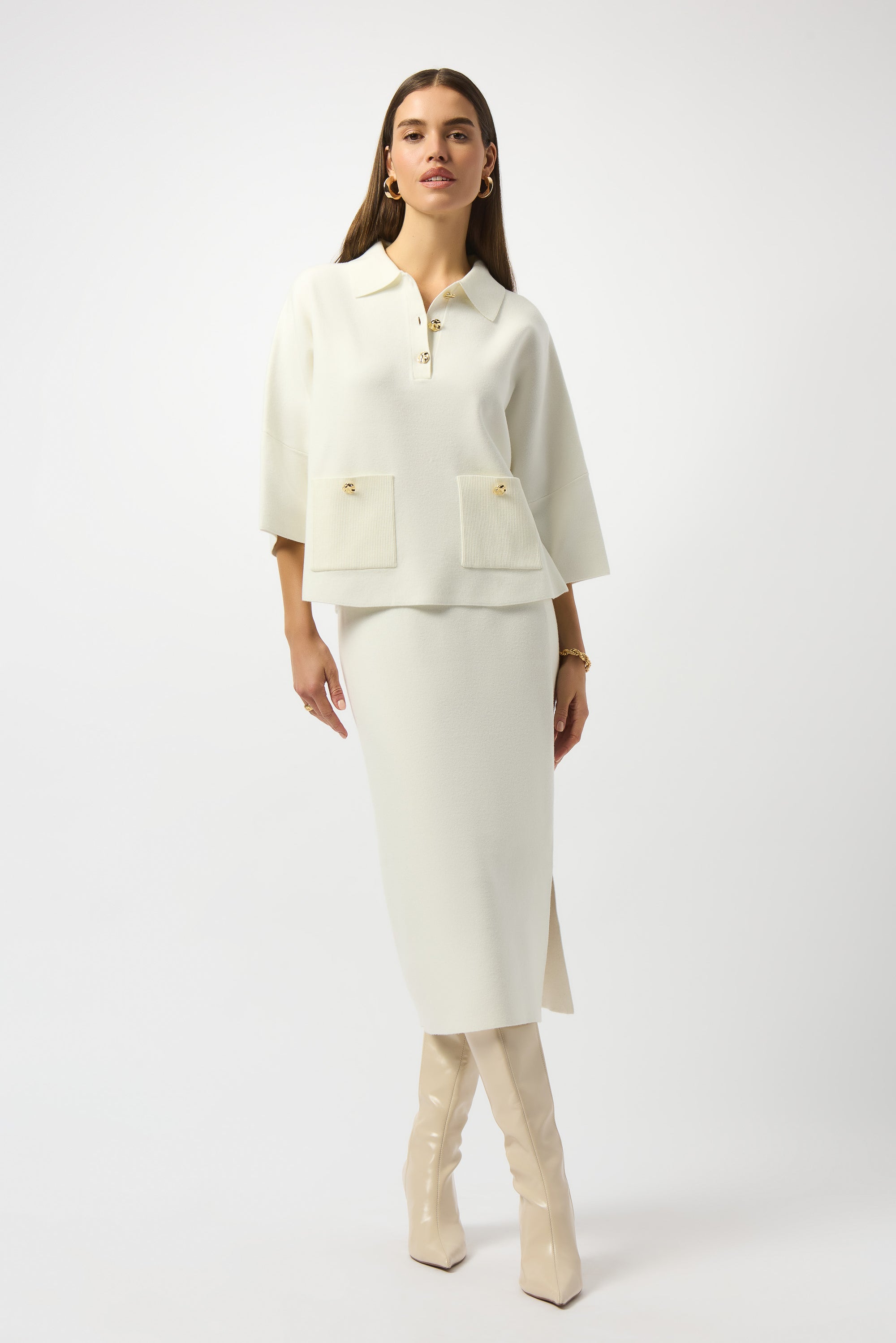 JOSEPH RIBKOFF Collared Sweater