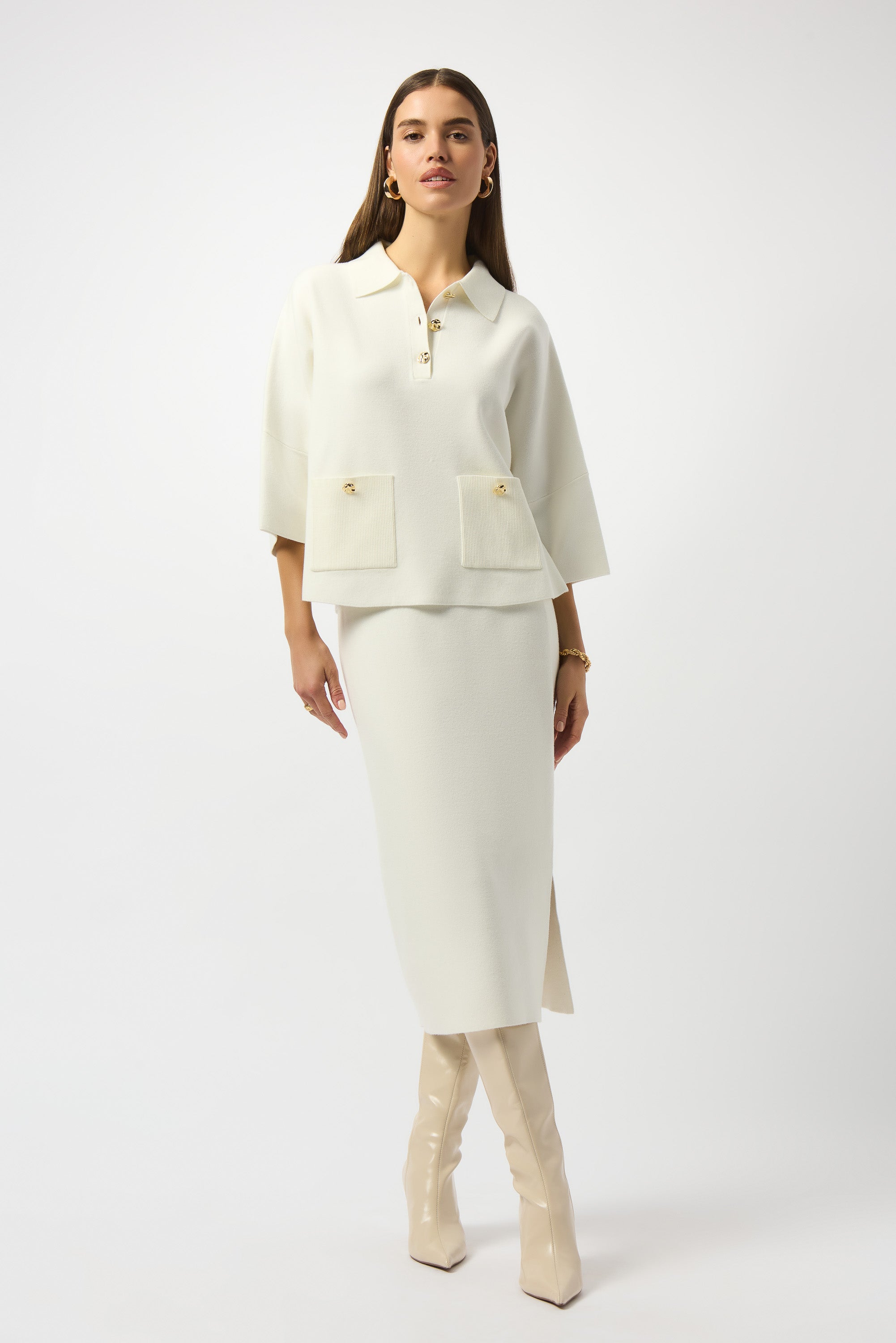 JOSEPH RIBKOFF Collared Sweater