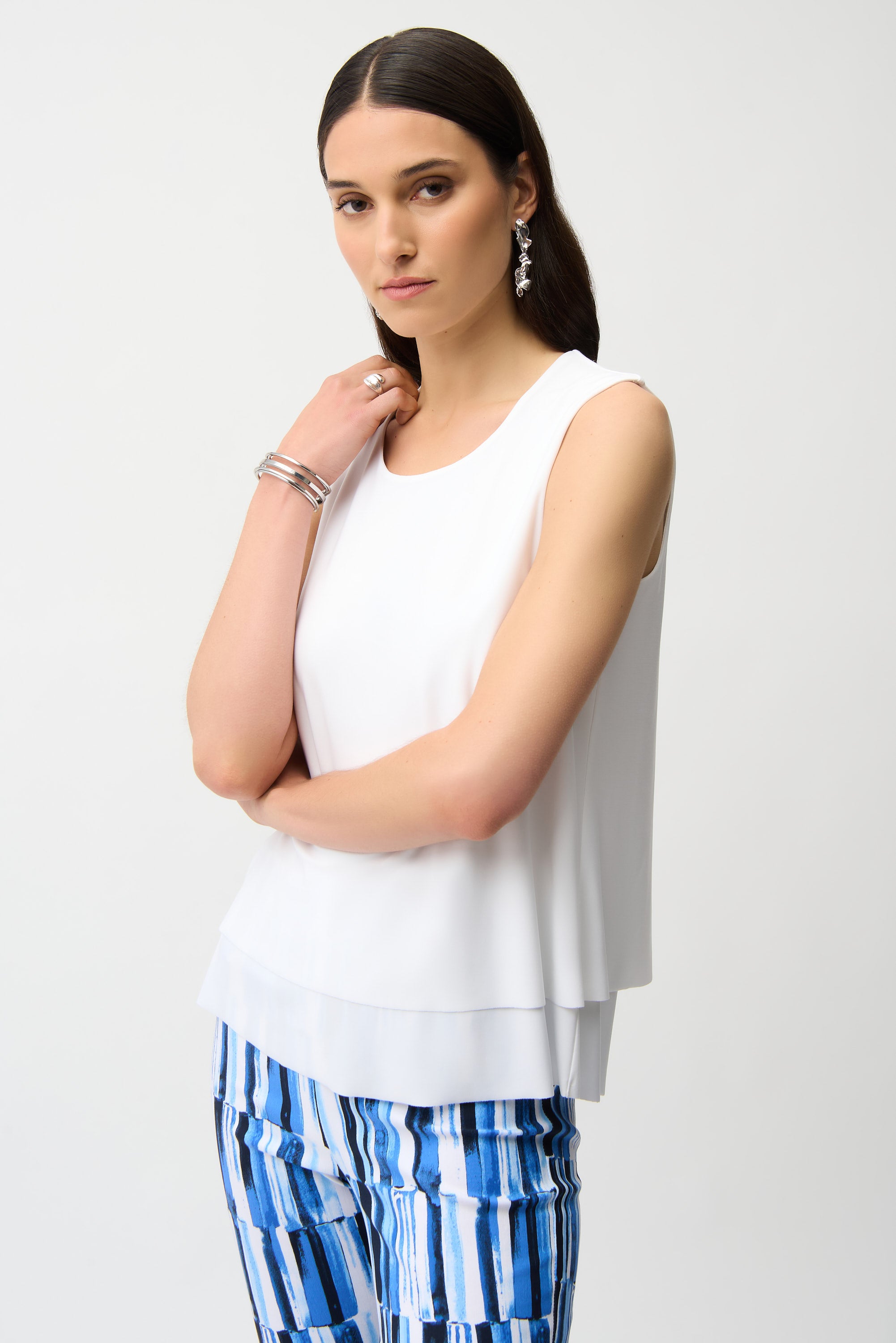 JOSEPH RIBKOFF Silky Knit Sleeveless Top