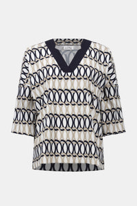 JOSEPH RIBKOFF Patterned Blouse