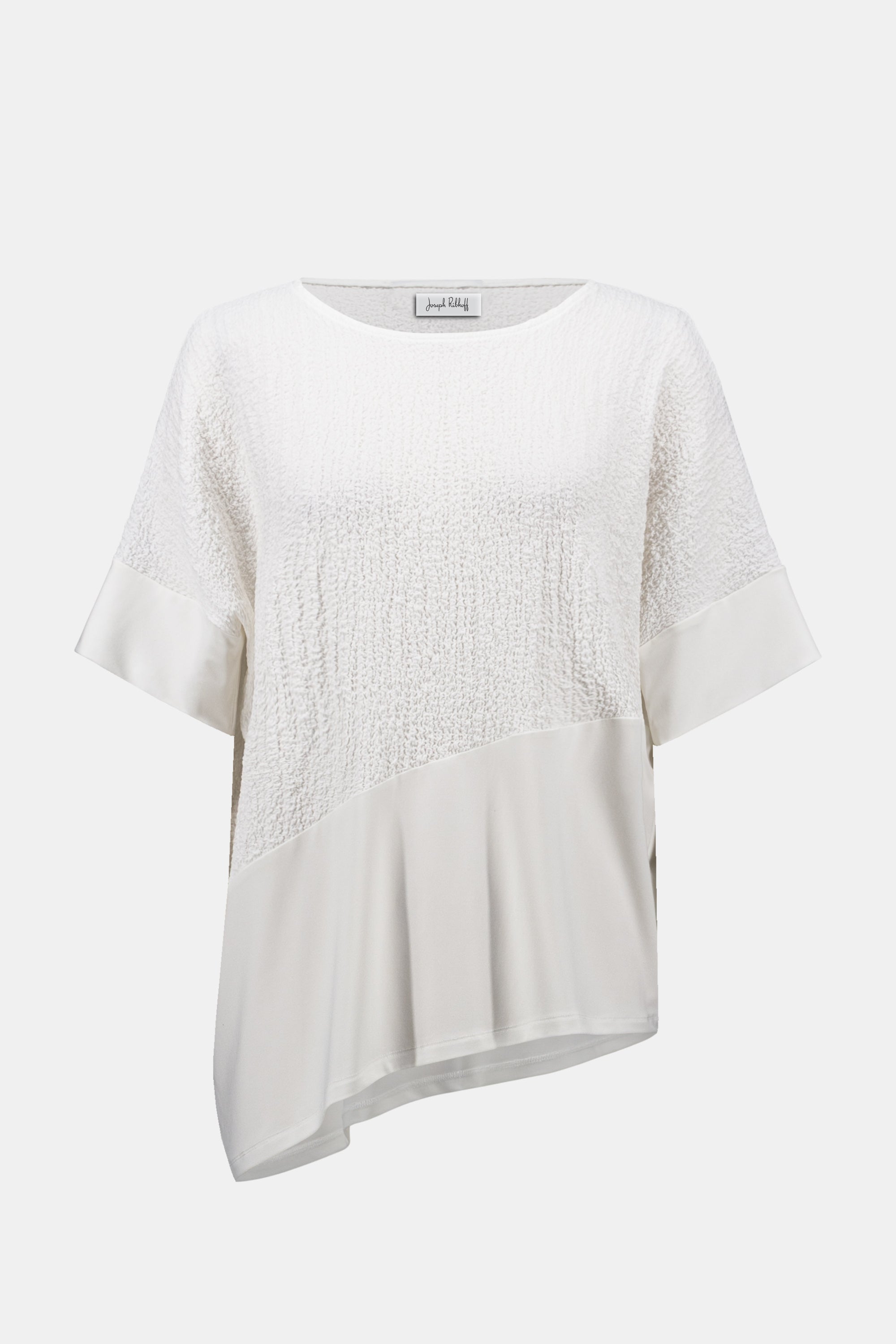 JOSEPH RIBKOFF Seersucker Asymmetric Top