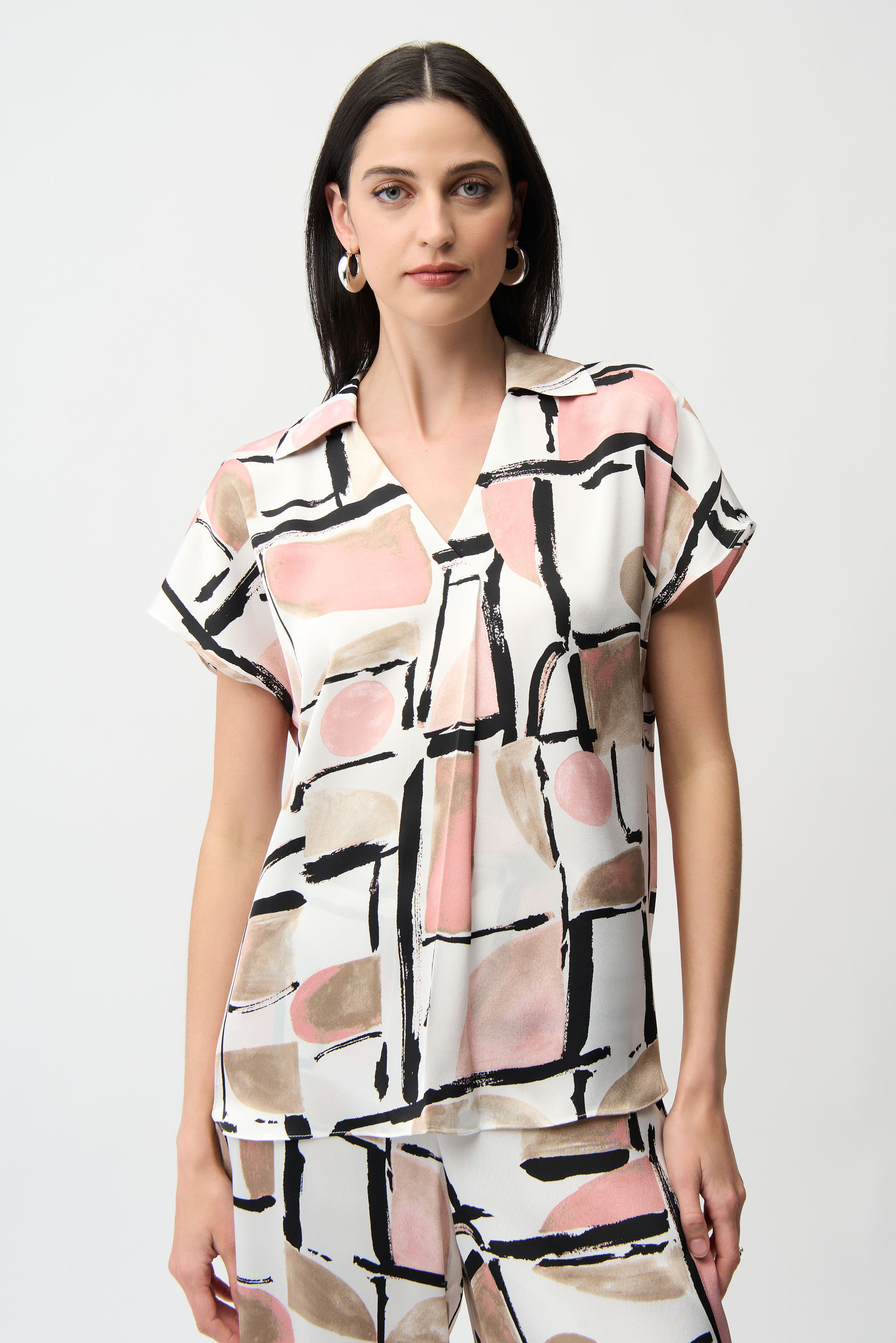 JOSEPH RIBKOFF Satin Boxy Blouse