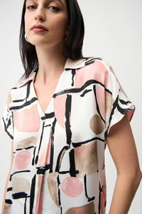 JOSEPH RIBKOFF Satin Boxy Blouse