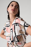 JOSEPH RIBKOFF Satin Boxy Blouse