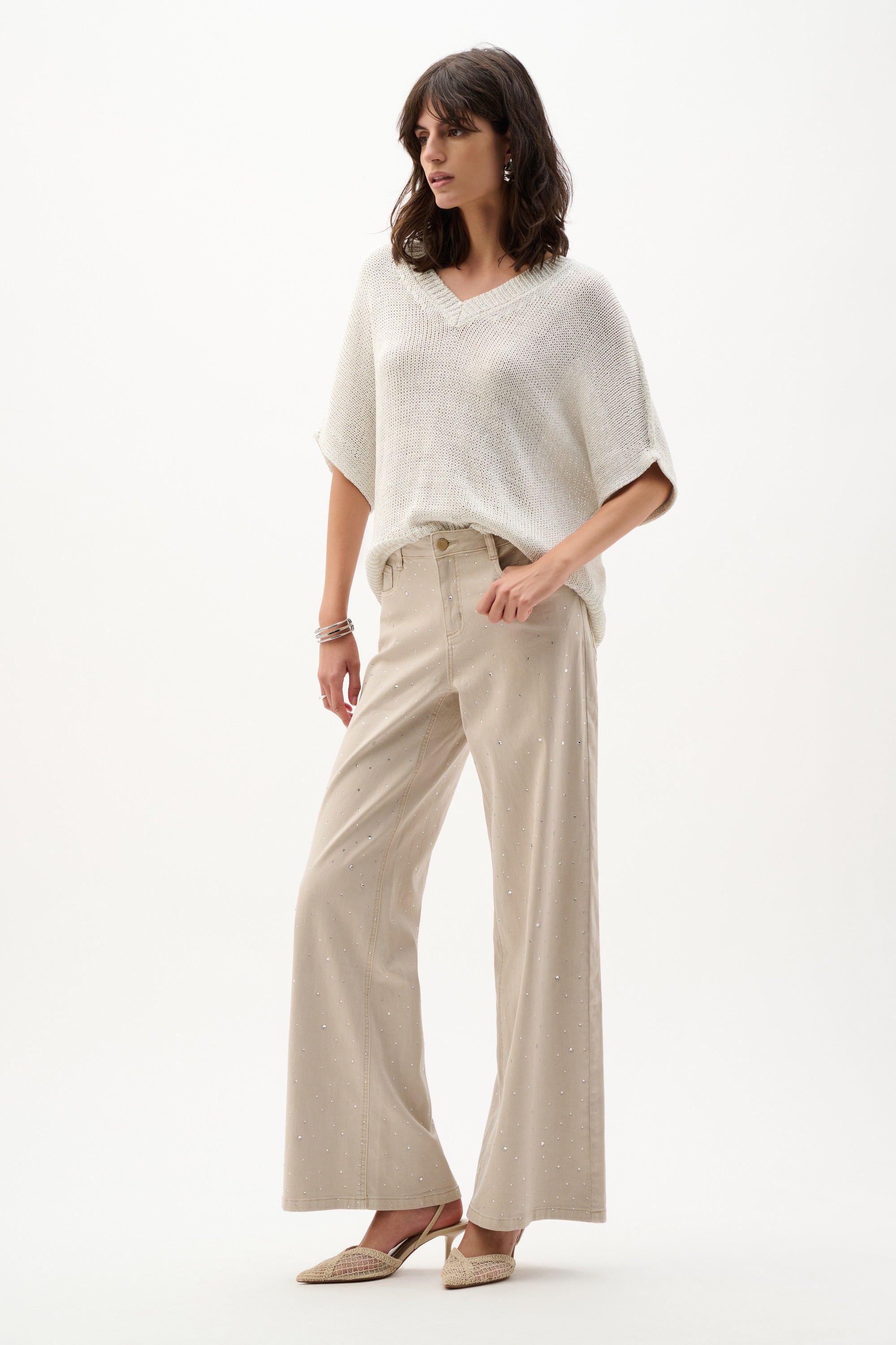 JOSEPH RIBKOFF Short-Sleeve Sweater