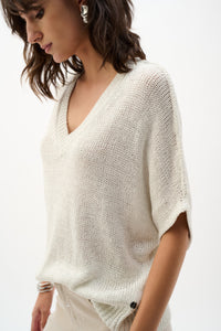 JOSEPH RIBKOFF Short-Sleeve Sweater