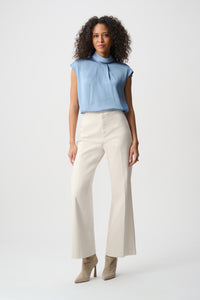 JOSEPH RIBKOFF Satin Short Sleeve Blouse