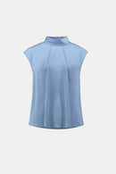 JOSEPH RIBKOFF Satin Short Sleeve Blouse